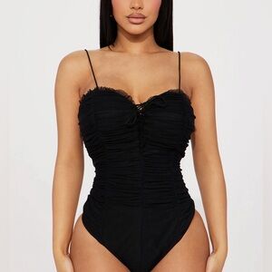Ruched mesh bodysuit💖
